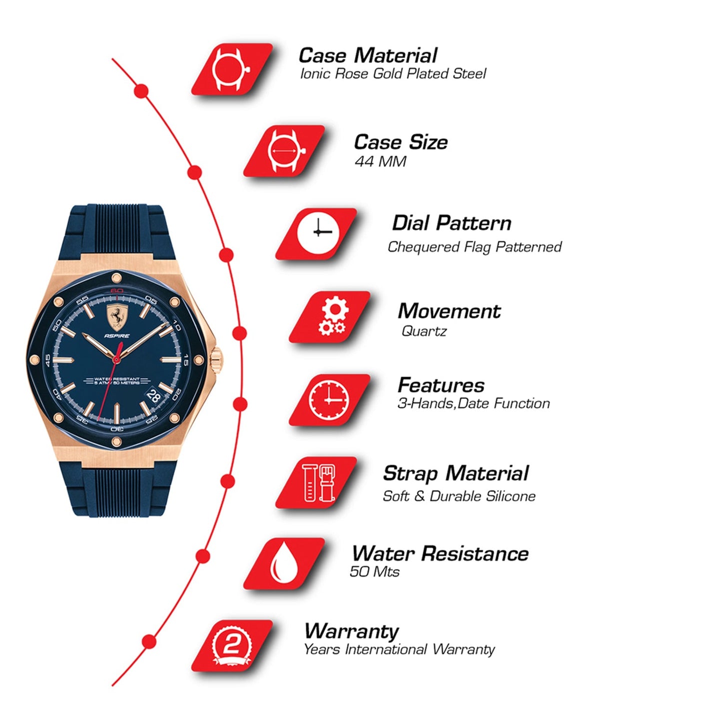 Aspire Quartz Men's Watch - 0830667