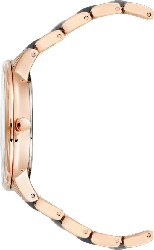 Anne Klein Trend Grey Dial Two Toned PLASTIC Strap Watch NDAK1412GYRG