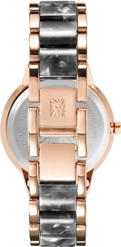 Anne Klein Trend Grey Dial Two Toned PLASTIC Strap Watch NDAK1412GYRG