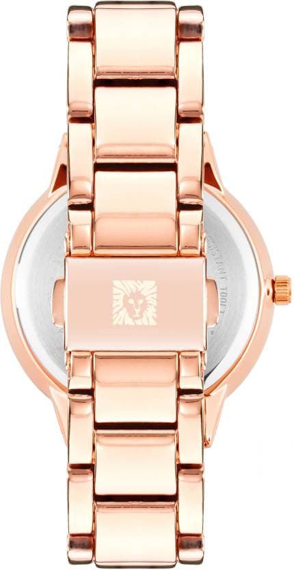 Anne Klein Green Dial Rose Gold Metal Strap Watch NDAK3750NMRG