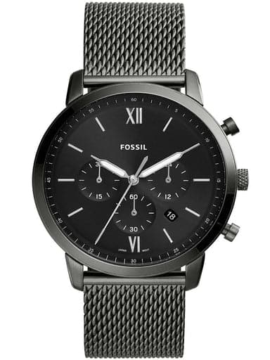 Fossil Neutra Chronograph Smoke Stainless Steel Mesh Watch