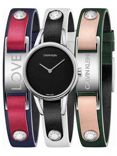 Calvin Klein Mycalvins 32 Mm Black Dial Women'S Watch