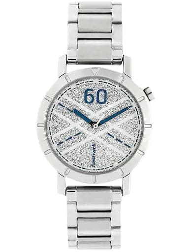Fastrack Road Trip Printed Grey Dial Stainless Steel Strap Watch
