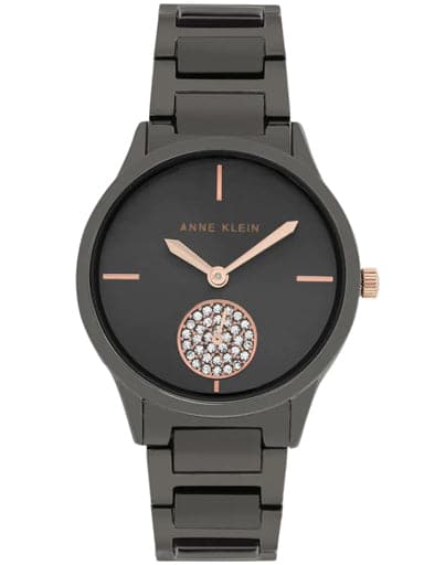 Anne Klein Round Analog Grey Ladies Watch