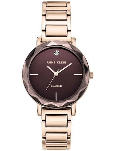 Anne Klein Round Analog Mauve Ladies Watch