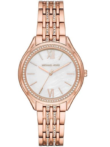 Michael Kors Women Mindy Three-Hand Rose Gold-Tone Stainless Steel Watch Mk7076I