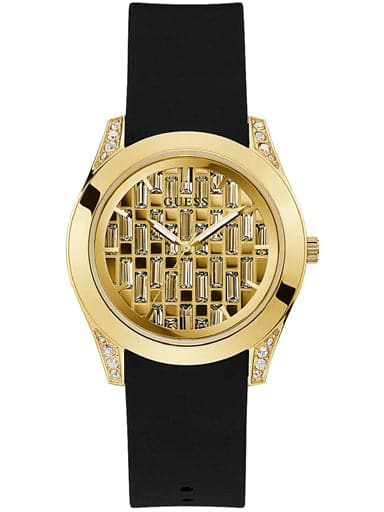 Womens Clarity Champagne Dial Silicone Analogue Watch