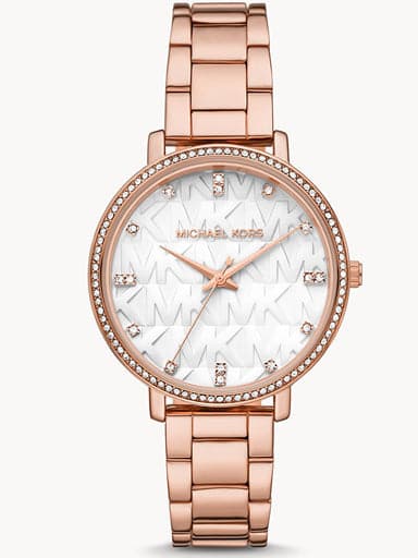 Michael Kors Pyper Quartz Crystal White Dial Ladies Watch Mk4594