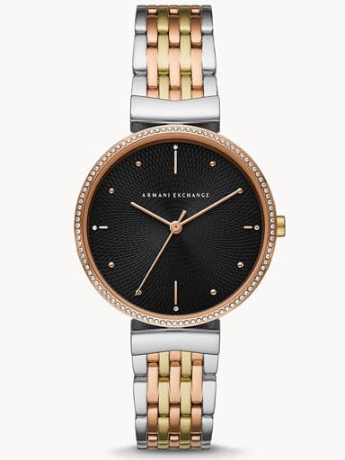 Armani Exchange Three-Hand Tri-Tone Stainless Steel Watch Ax5911I