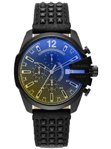 Baby Chief Chronograph Black Leather Watch Dz4567I