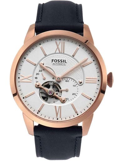 Fossil Townsman Automatic Navy Leather Watch Me3171I
