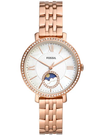 Fossil Jacqueline Multifunction Rose Gold-Tone Stainless Steel Watch Es5165