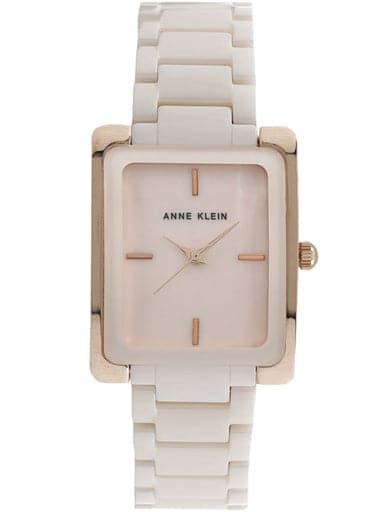 Anne Klein Pink Dial Ceramic Strap Watch Ak2952Lprg