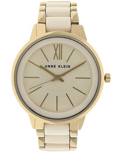 Anne Klein Off White Dial Two Toned Ceramic Strap Watch Ak1412Ivgb