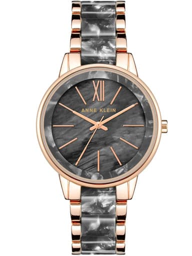 Anne Klein Trend Grey Dial Two Toned Plastic Strap Watch Ncak1412Gyrg