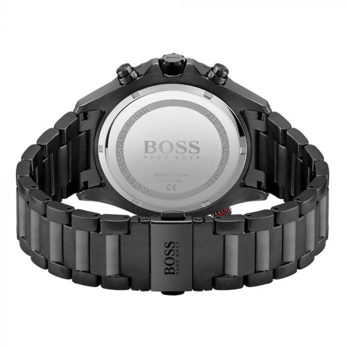 Hugo Boss Men Globetrotter Round Black Watches
