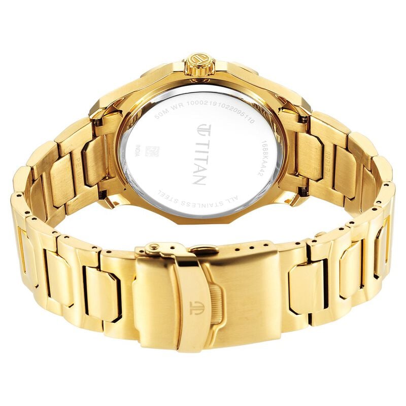 1688KM05 Titan Regalia Premium Green Dial Quartz Multifunction Stainless Steel Strap watch for Men