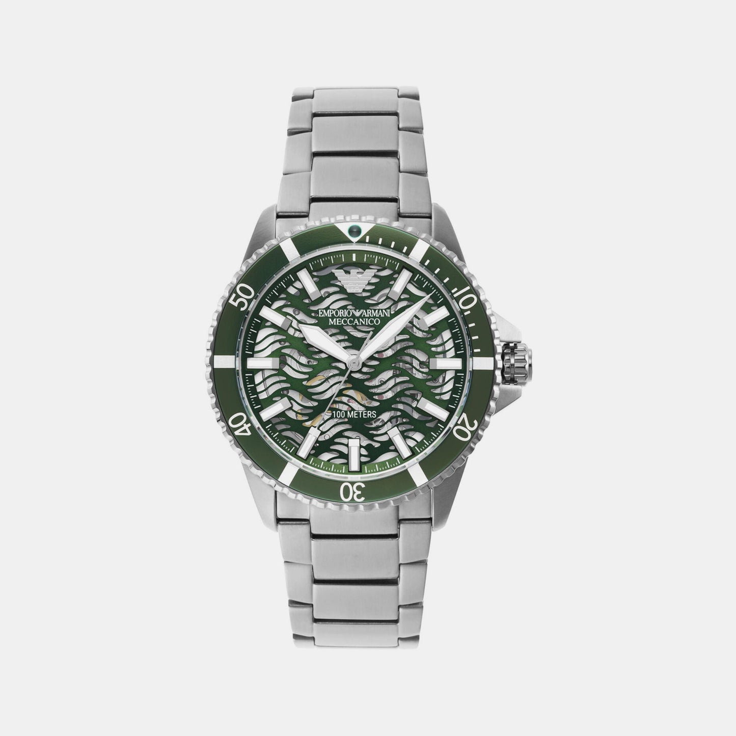 World Explorer Men Automatic Green Dial Analog Stainless Steel Watch AR60061