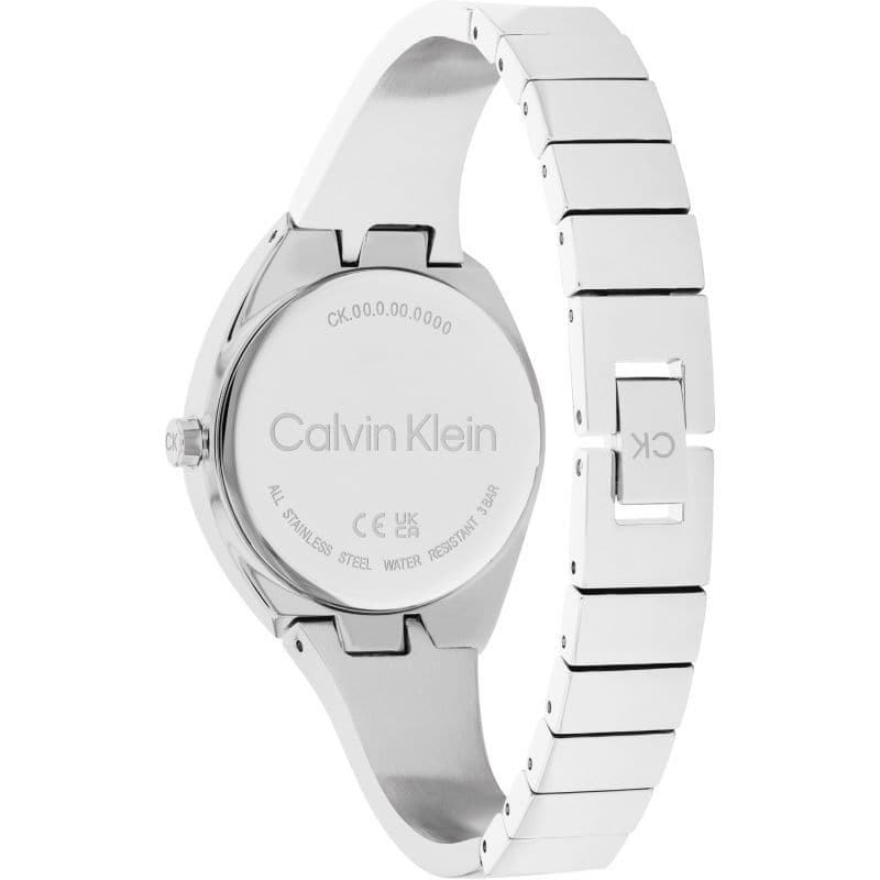 Calvin Klein Women's Quartz Stainless Steel Case and Bangle Bracelet Watch, Color: Silver (Model: 25200234)