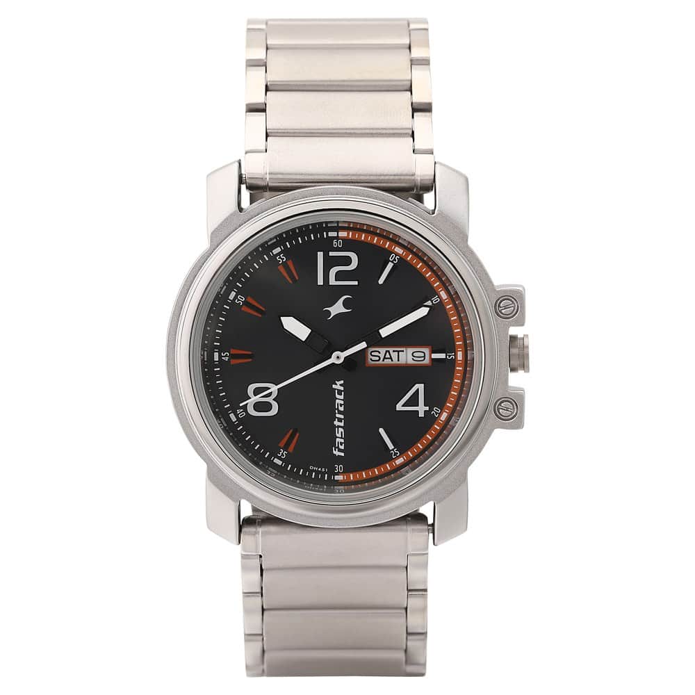 NR3039SM10 FASTRACK BROWN DIAL QUARTZ ANALOG WITH DAY & DATE WATCH FOR GUYS
