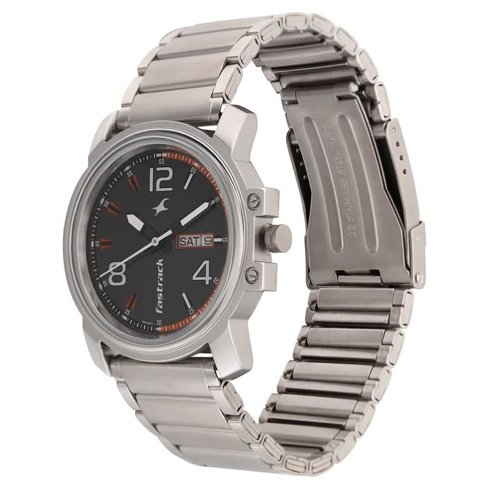 NR3039SM10 FASTRACK BROWN DIAL QUARTZ ANALOG WITH DAY & DATE WATCH FOR GUYS