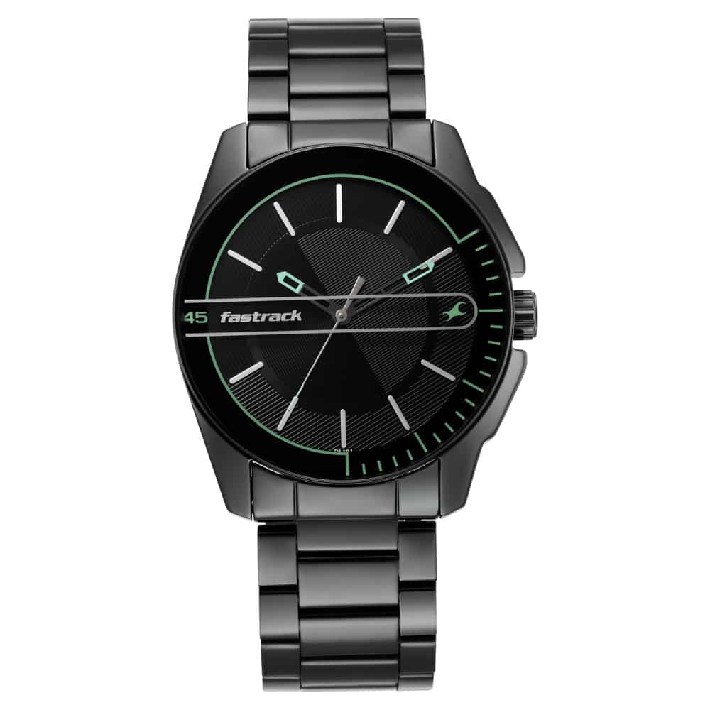 NR3089NM03 WEAR YOUR LOOK WITH BLACK DIAL METAL WATCH