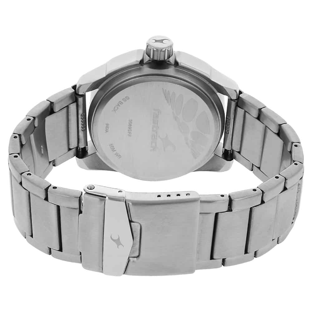 NR3089SM01 SILVER DIAL SILVER METAL STRAP WATCH