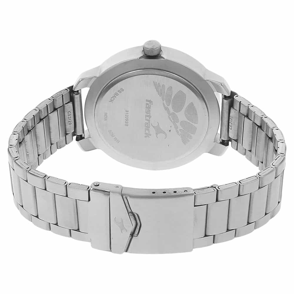 NR3120SM02 BLUE DIAL SILVER STAINLESS STEEL STRAP WATCH