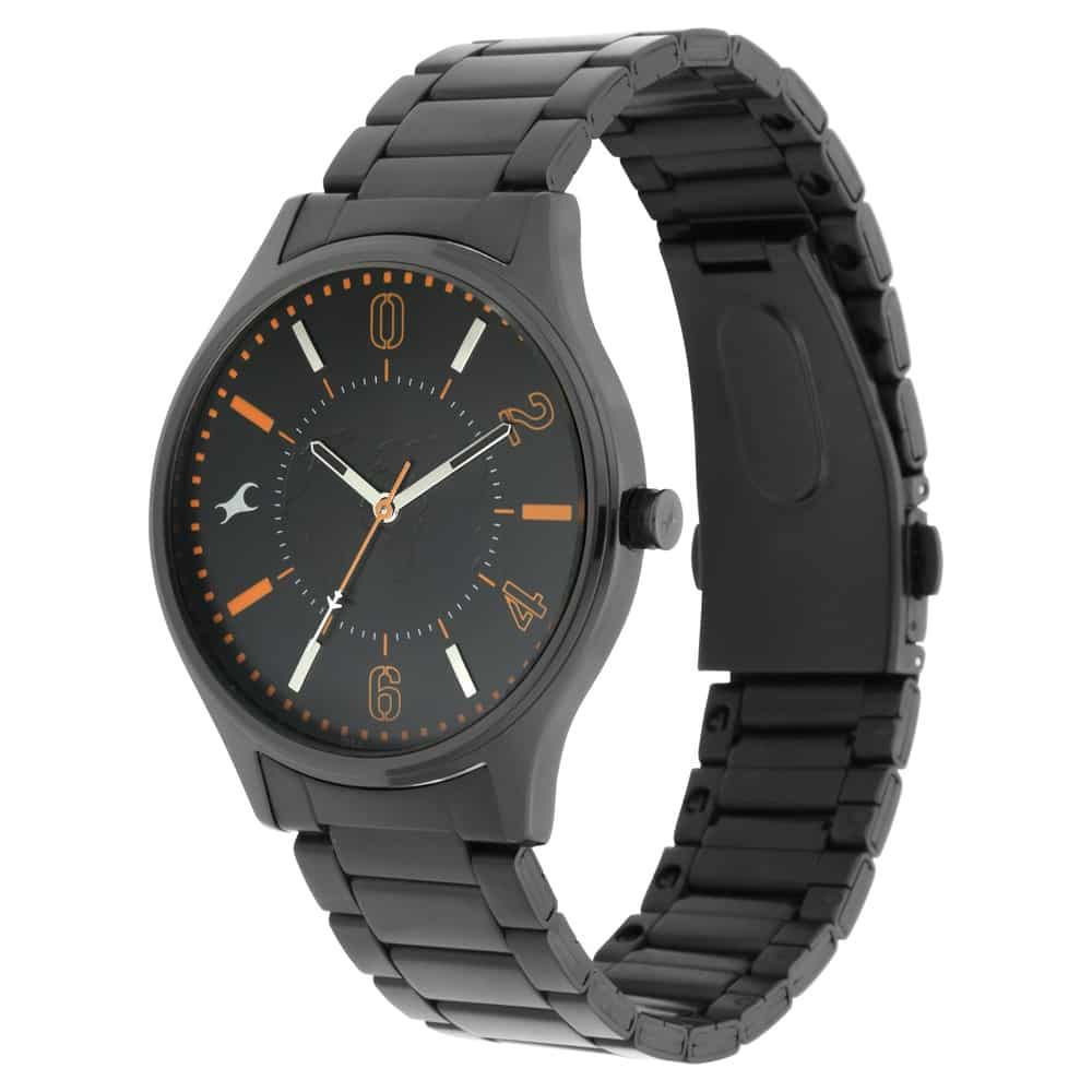 NP3237NM01 TRIPSTER BLACK DIAL STAINLESS STEEL STRAP WATCH