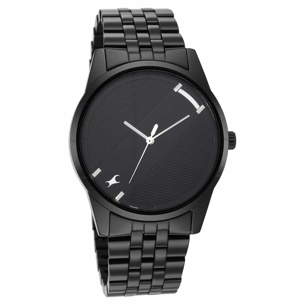 NR3277NM01 STUNNERS 3.0 BLACK DIAL METAL STRAP WATCH