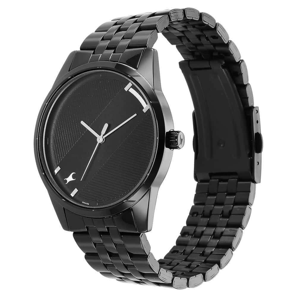 NR3277NM01 STUNNERS 3.0 BLACK DIAL METAL STRAP WATCH