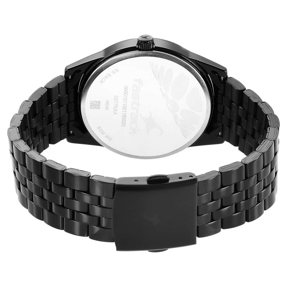 NR3277NM01 STUNNERS 3.0 BLACK DIAL METAL STRAP WATCH