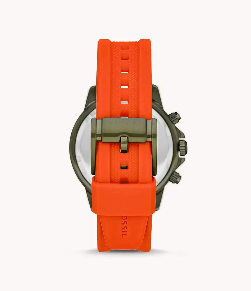 Fossil Bannon Multifunction Orange Silicone Watch BQ2500