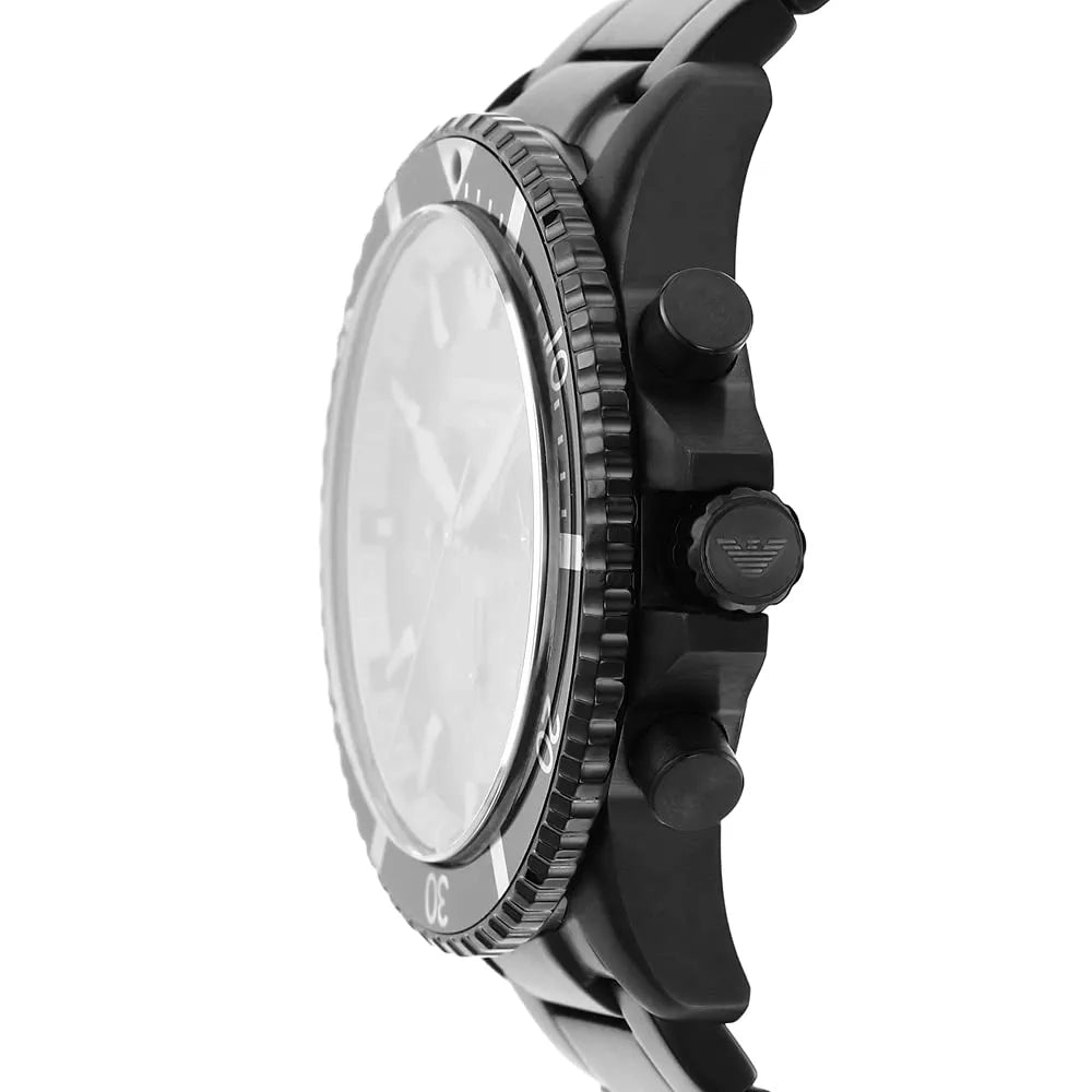 Emporio Armani Stainless Steel Analog Black Dial Men's Watch-Ar11363, Band Color-Black