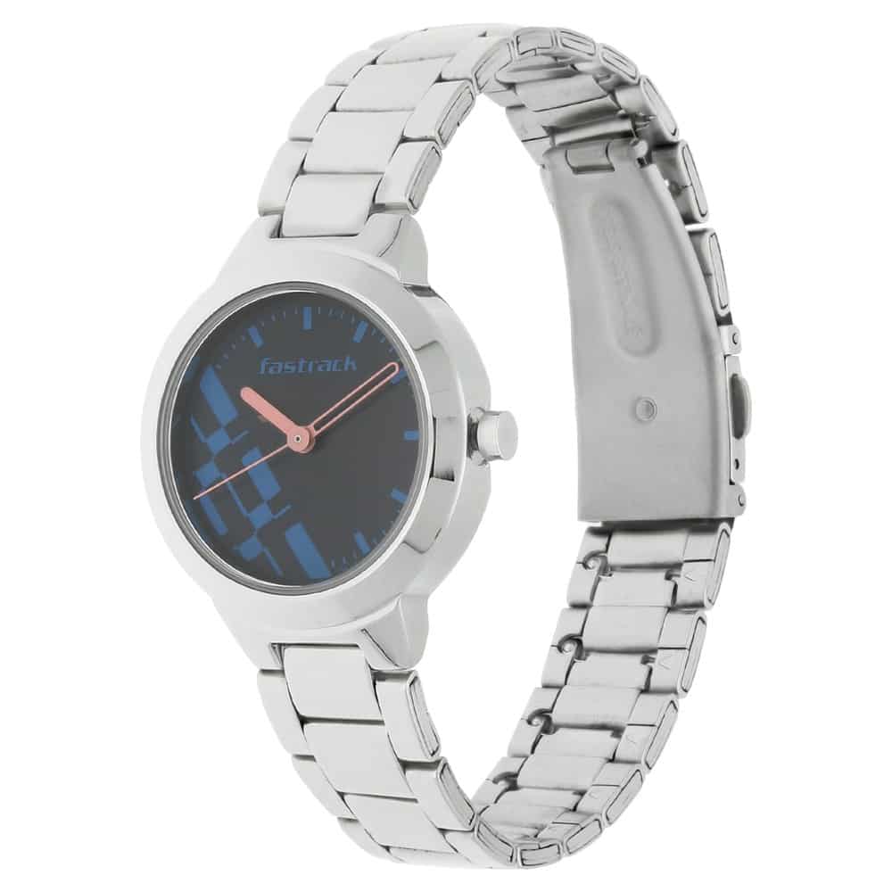 NR6150SM03 CHECKMATE BLUE DIAL STAINLESS STEEL STRAP WATCH