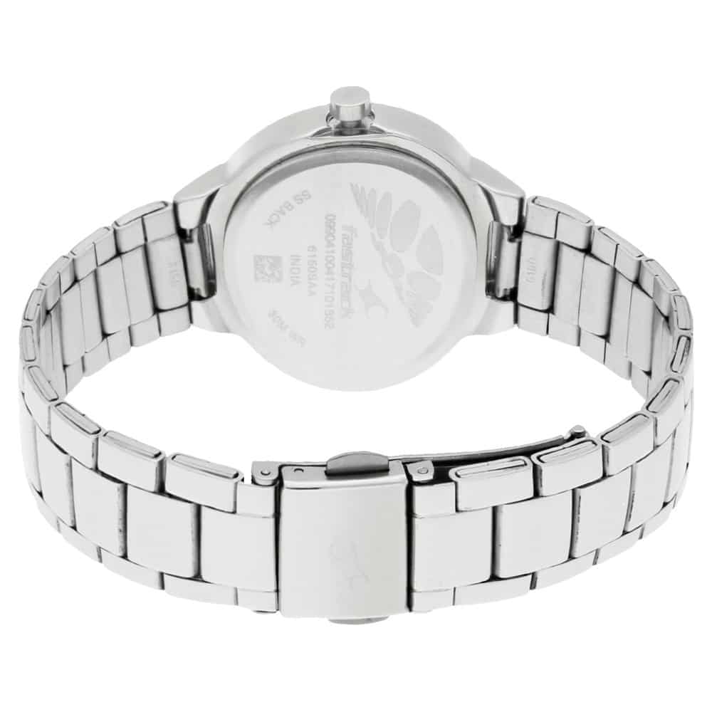 NR6150SM04 PINK DIAL SILVER STAINLESS STEEL STRAP WATCH