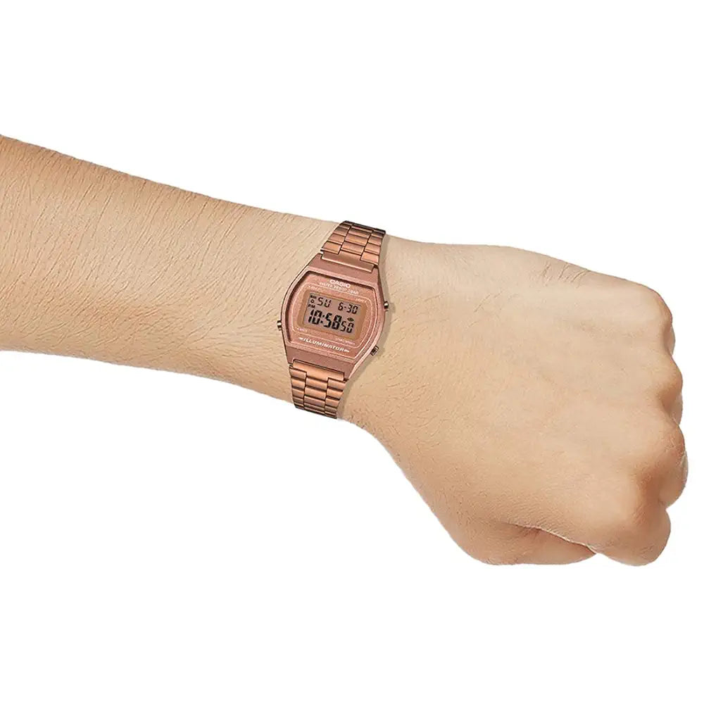 Casio Vintage Series Digital Rose Gold Dial Women's Watch-B640WC-5ADF