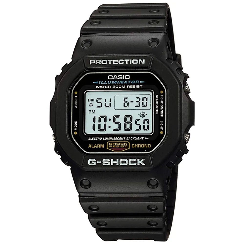 Casio G-Shock DW-5600UE-1DR Digital Dial Black Resin Strap Men's Watch Shock Resistant G1514