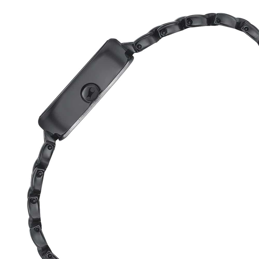 6258NM01 FASTRACK STYLE UP BLACK DIAL METAL STRAP WATCH FOR GIRLS