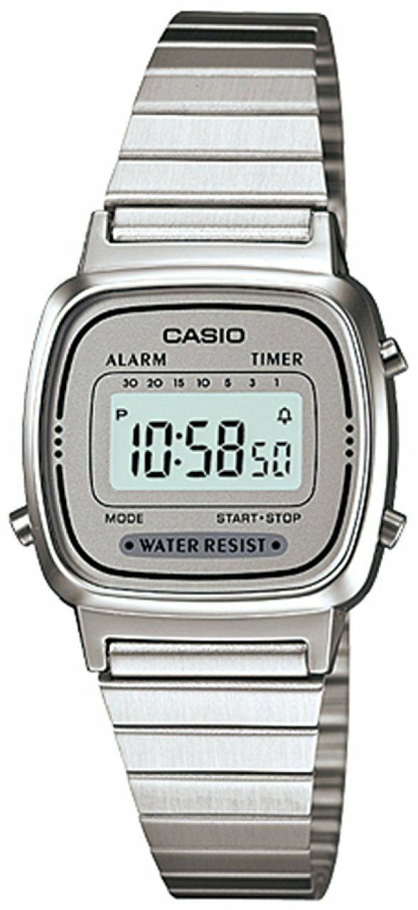 Casio Womens Metal Band Countdown Timer Alarm LA670WA-7D