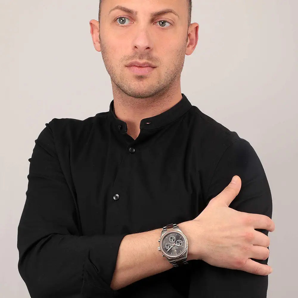 Maserati Competizione Day-Date Analog Black Dial Colormen Watch- R8853100020