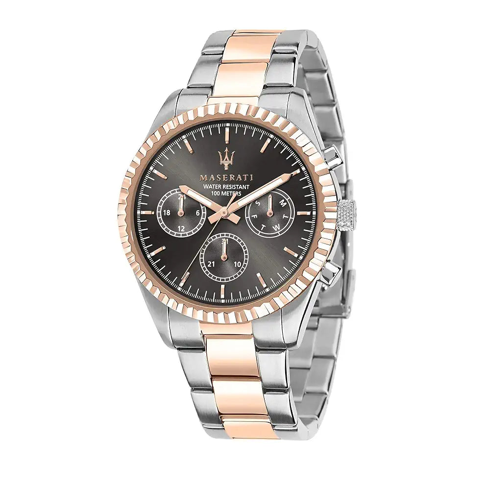 Maserati Competizione Day-Date Analog Black Dial Colormen Watch- R8853100020