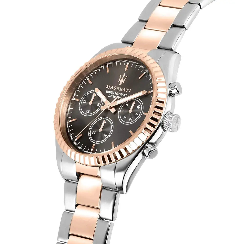 Maserati Competizione Day-Date Analog Black Dial Colormen Watch- R8853100020