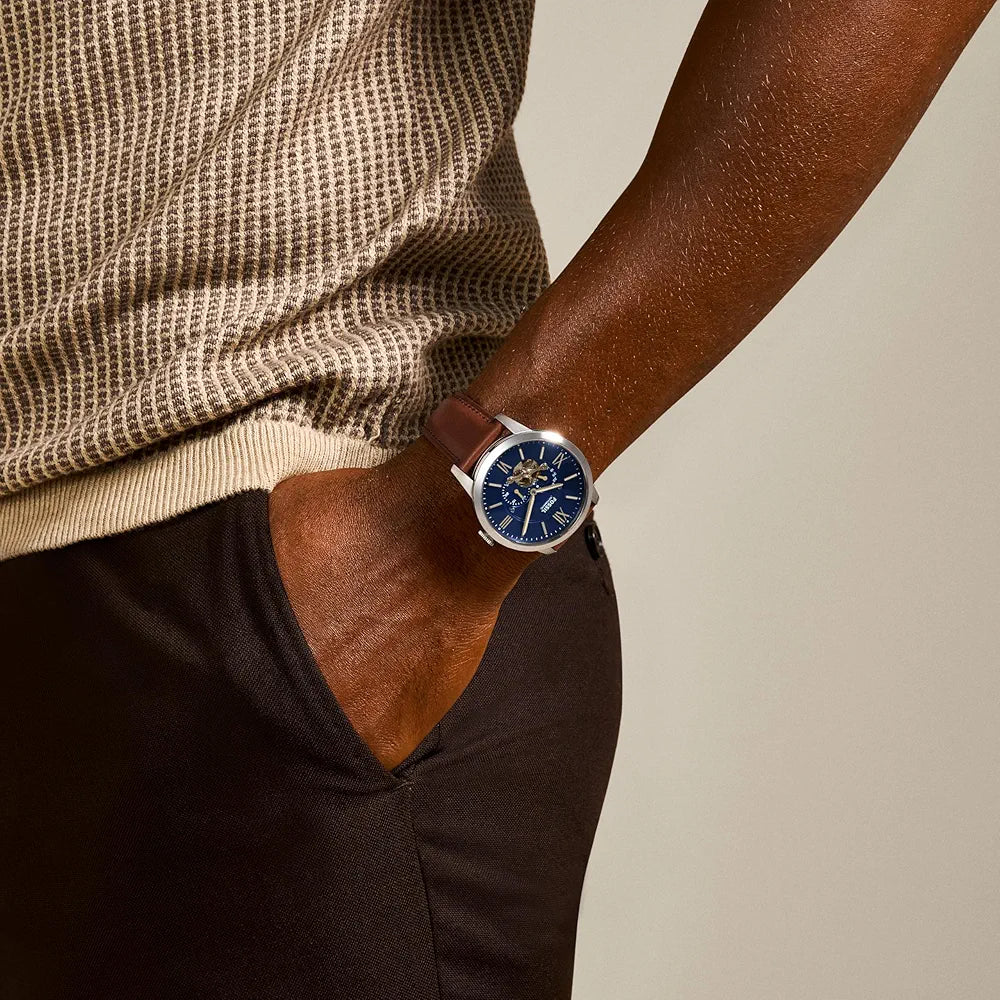 Fossil Townsman Analog Blue Dial Men's Leather Watch-ME3110