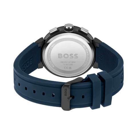 Hugo Boss One MenS Blue Dial Blue Silicone Watch 1513998