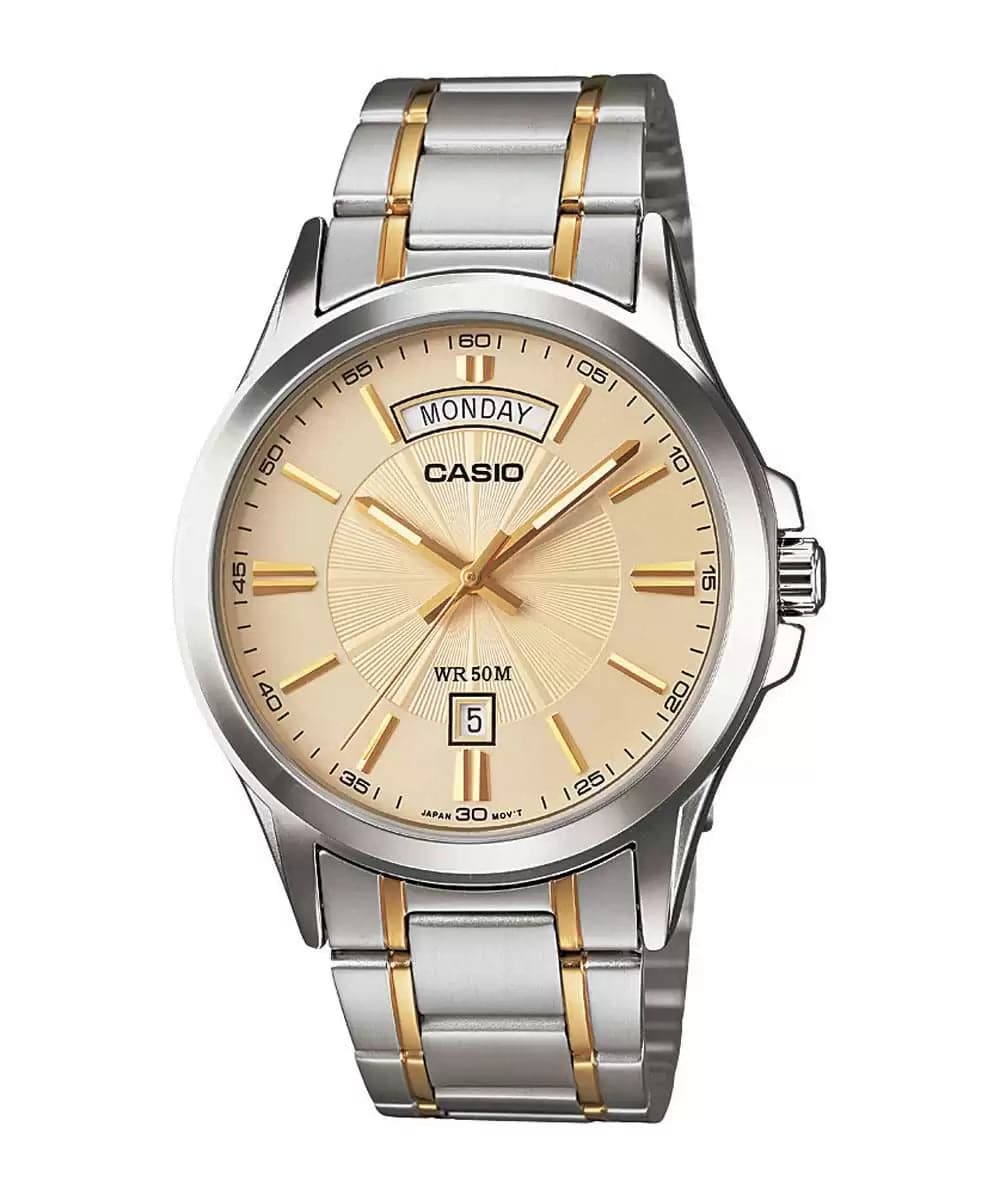 Casio Analog Beige Dial Men'S Watch A1770