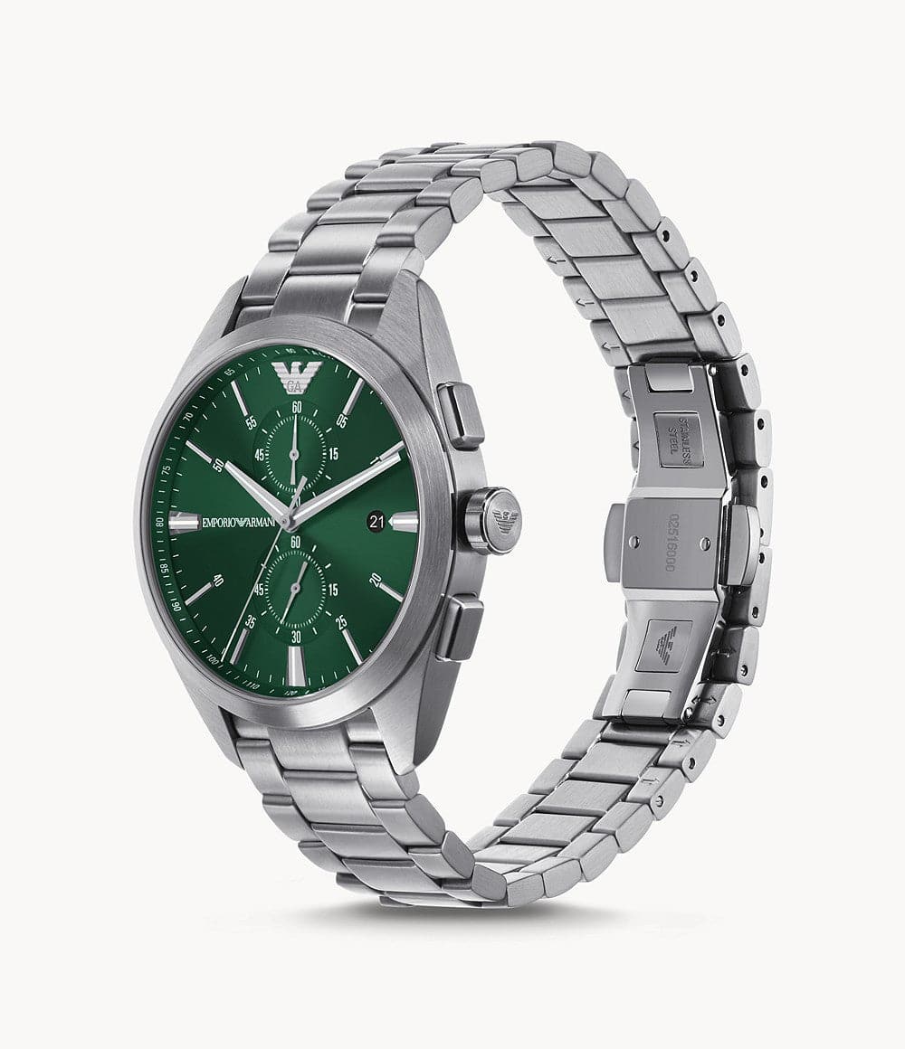 Emporio Armani Chronograph Gunmetal Stainless Steel Watch AR11480I
