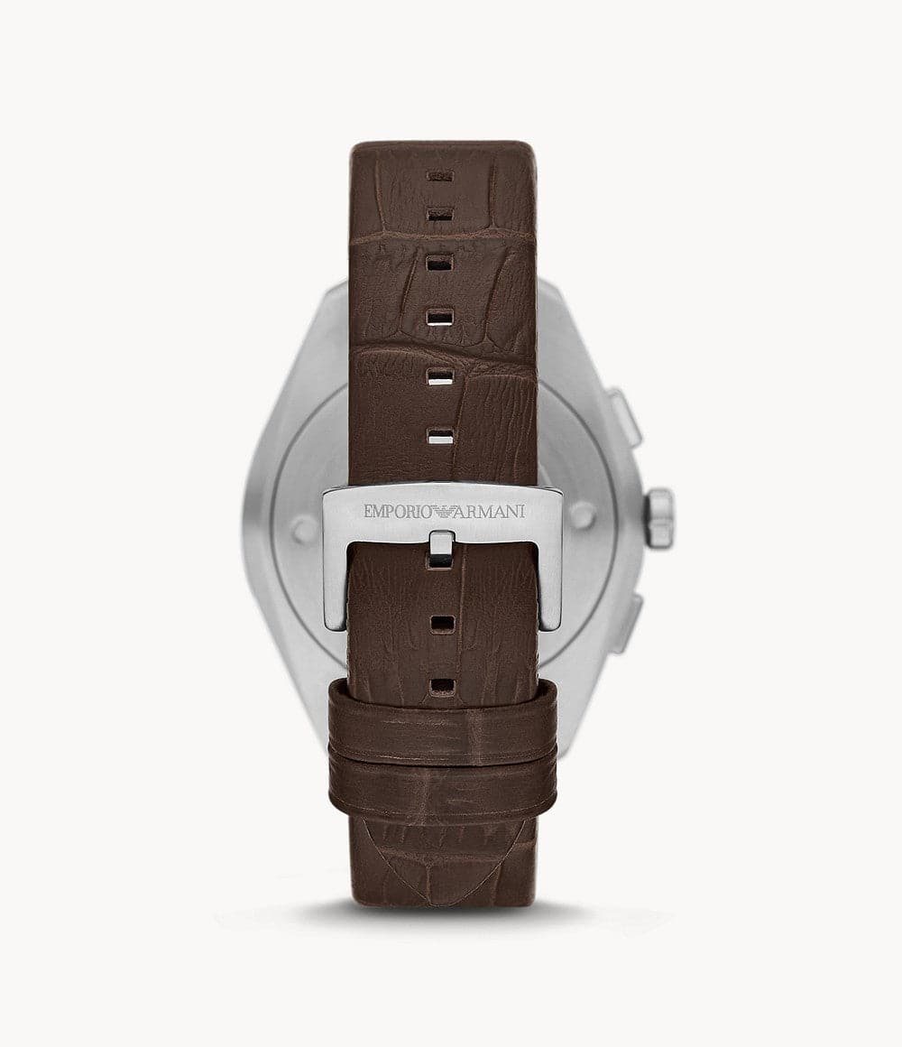 Emporio Armani Chronograph Brown Leather Watch AR11482