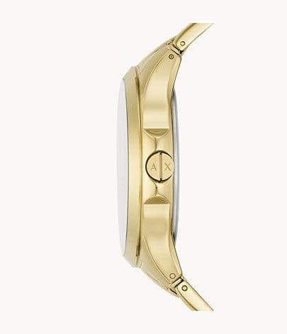 Armani Exchange Automatic Quartz Three-Hand Date Gold-Tone Stainless Steel Watch AX2443I