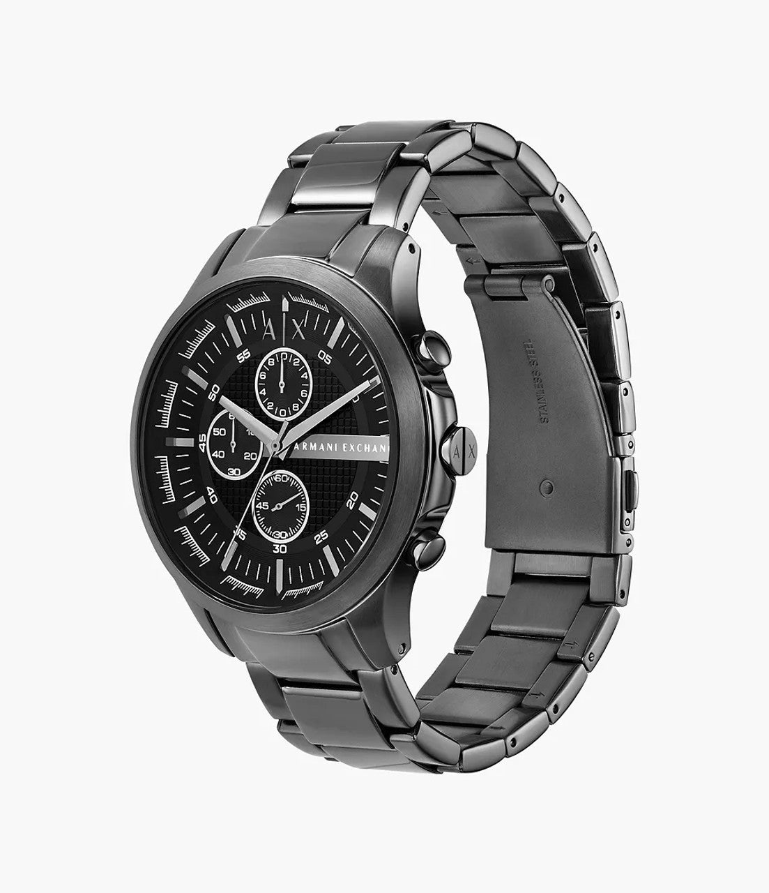 Armani Exchange Chronograph Gunmetal Stainless Steel Watch-AX2454I